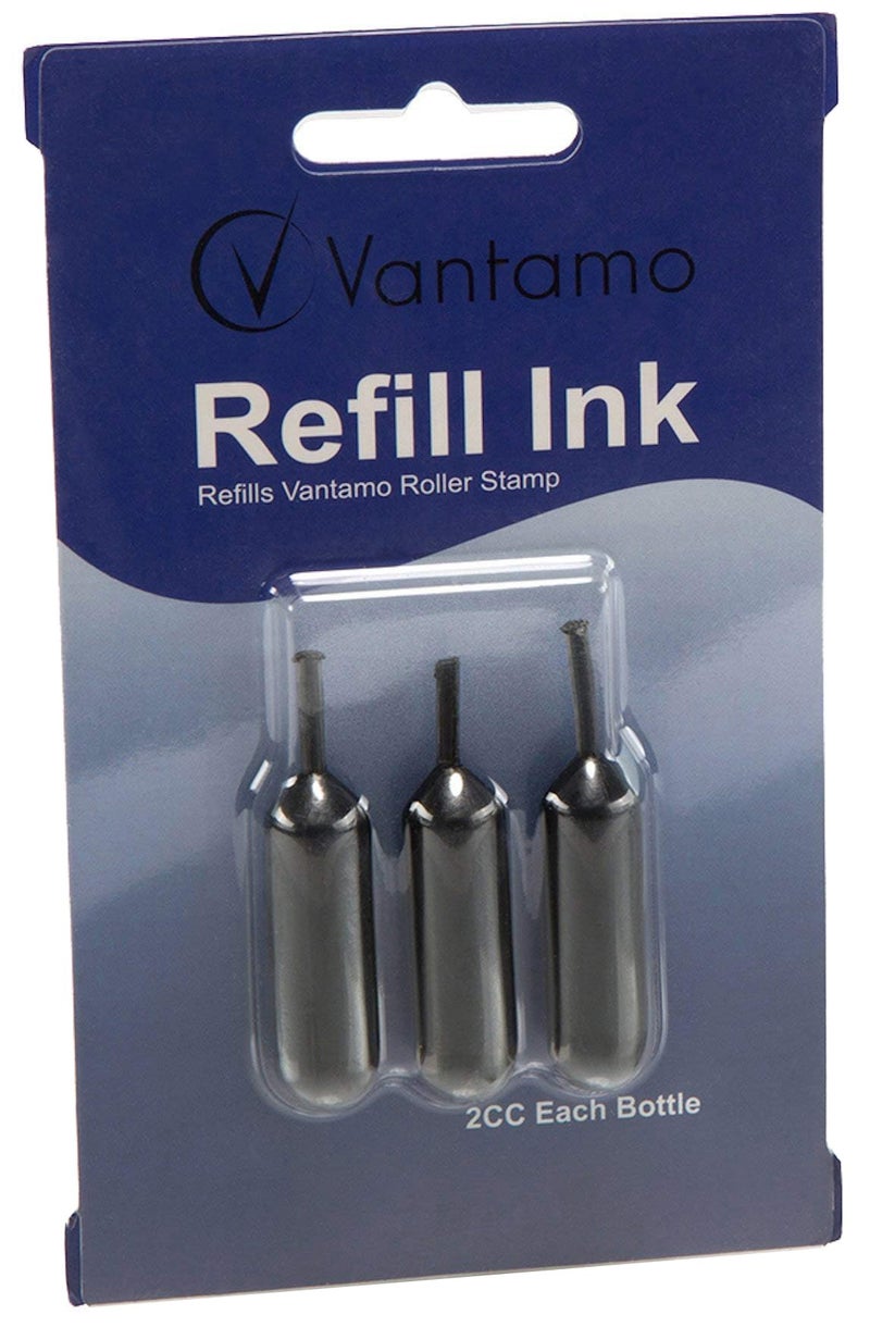 Vantamo 3-Pack Refills for Confidential Identity Theft Protection Roller Stamp Wide - Image 1